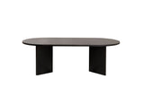 Coffee tables - Oval coffee table Black melamine - Japandi - 119x60 cm - Sota - Dimehouse