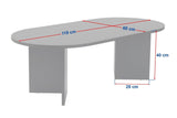 Coffee tables - Oval coffee table Black melamine - Japandi - 119x60 cm - Sota - Dimehouse