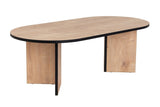 Coffee tables - Coffee table oak black melamine arc shape Koda 119x60 cm - Dimehouse
