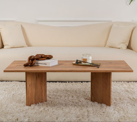 Coffee tables - Rectangular Coffee Table Siban Atlantic Pine look - 119x60 cm - Dimehouse