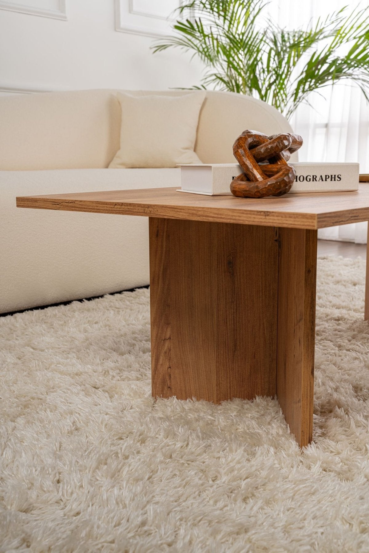 Coffee tables - Rectangular Coffee Table Siban Atlantic Pine look - 119x60 cm - Dimehouse