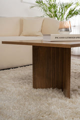 Coffee tables - Rectangular Coffee Table Siban Walnut wood look - 119x60 cm - Dimehouse