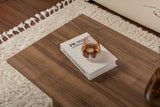 Coffee tables - Rectangular Coffee Table Siban Walnut wood look - 119x60 cm - Dimehouse