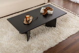 Coffee tables - Rectangular Coffee Table Siban Black wood look - 119x60 cm - Dimehouse