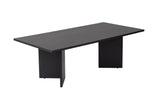 Coffee tables - Rectangular Coffee Table Siban Black wood look - 119x60 cm - Dimehouse