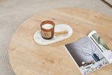 Coffee tables - Round coffee table Oak melamine - 90x90x40 cm - Dakota - Dimehouse