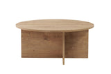 Coffee tables - Round coffee table Oak melamine - 90x90x40 cm - Dakota - Dimehouse