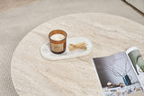 Coffee tables - Round coffee table Travertine melamine - 90x90x40 cm - Dakota - Dimehouse