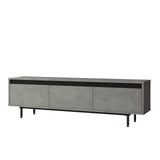TV Furniture - TV Furniture Maya Silver Black Melamine 160x45.2x35.5 cm - Dimehouse