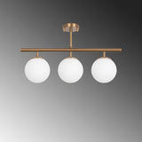Hanging lamps - Hanging lamp 3 - light Bronze-colored Metal - Dimehouse