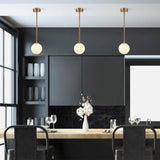 Hanging lamps - Hanging lamp 3 - light Bronze colored with White Shade Metal Flint - Dimehouse