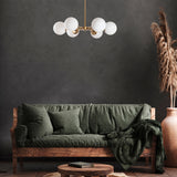 Hanging lamps - Hanging lamp 6 - light Bronze colored with White Shade Metal Flint - Dimehouse