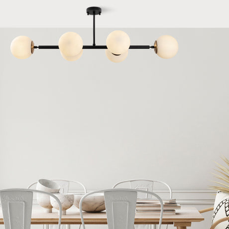 Hanging lamps - Hanging lamp 6 - lights Cream Glass Radiance - Dimehouse