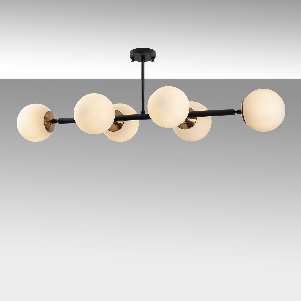 Hanging lamps - Hanging lamp 6 - lights Cream Glass Radiance - Dimehouse