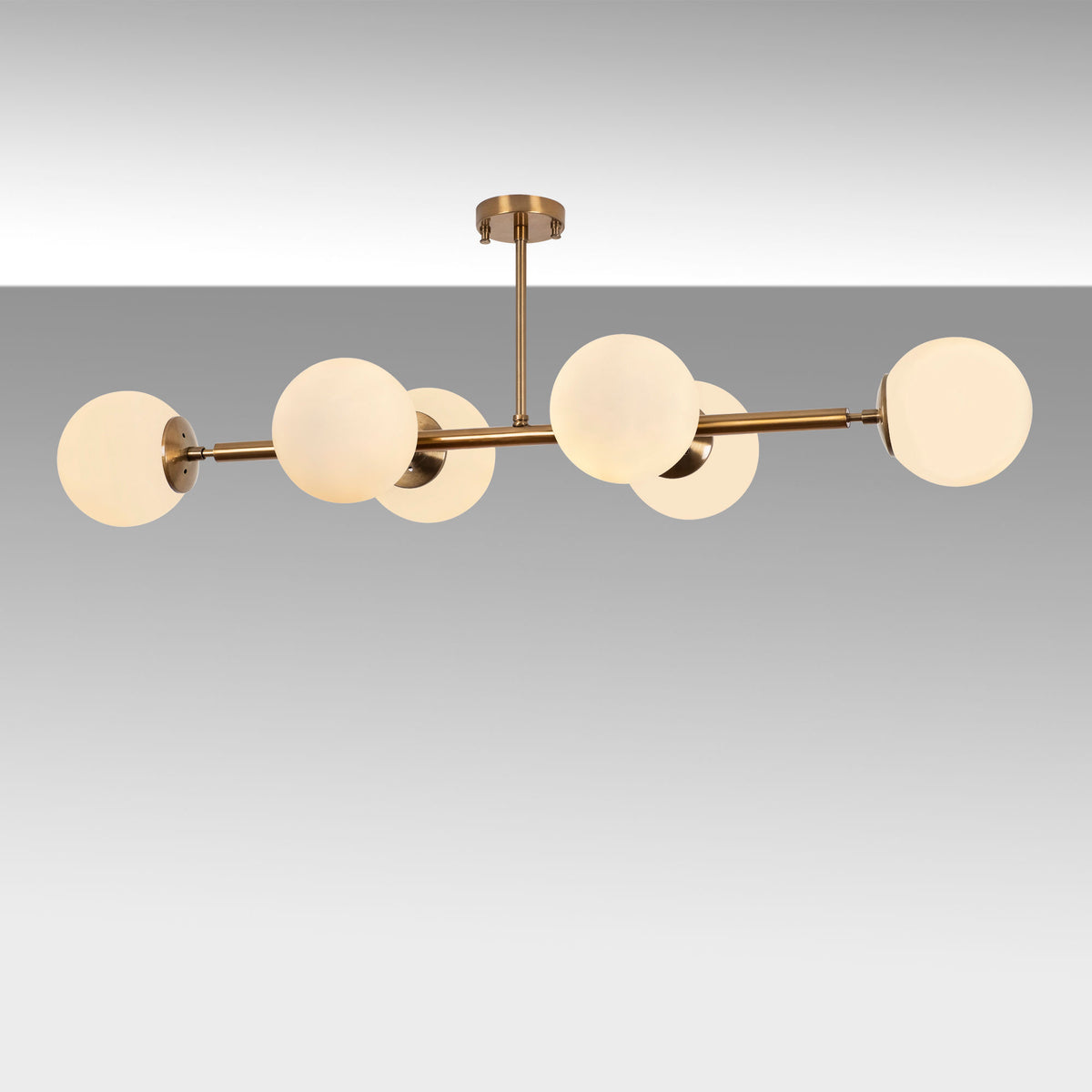 Hanging lamps - Hanging lamp 6 - light Bronze-colored Glass Radiance - Dimehouse