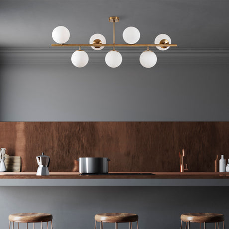 Hanging lamps - Hanging lamp 7 - light Bronze-colored Glass Radiance - Dimehouse