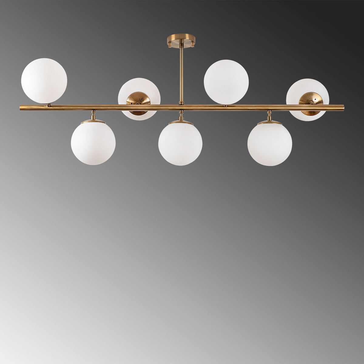 Hanging lamps - Hanging lamp 7 - light Bronze-colored Glass Radiance - Dimehouse