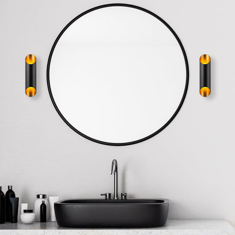 Wall lamps - Wall lamp Black Gold Metal Juniper - Dimehouse
