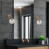 Wall lamps - Wall lamp Bronze-colored Clear Glass Brim - Dimehouse