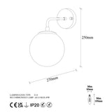 Wall lamps - Wall lamp Bronze-colored Clear Glass Brim - Dimehouse