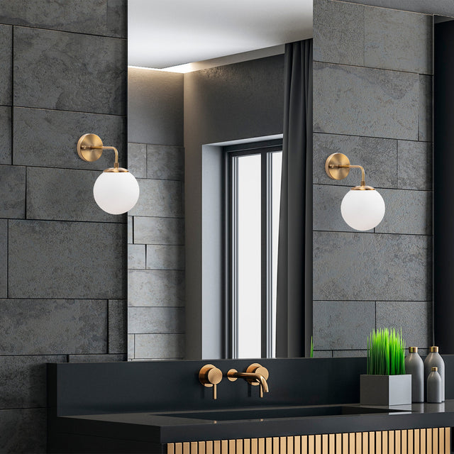 Wall lamps - Wall lamp Bronze-colored Glass Brim - Dimehouse
