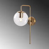 Wall lamps - Wall lamp 1 - light Bronze-colored Clear Glass Brim - Dimehouse