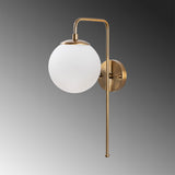 Wall lamps - Wall lamp Bronze-colored Beige Glass Brim - Dimehouse