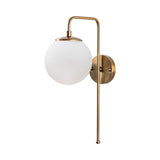 Wall lamps - Wall lamp Bronze-colored Beige Glass Brim - Dimehouse