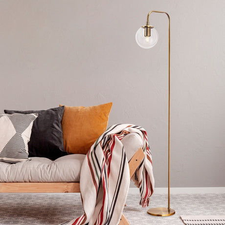 Floor lamps - Floor lamp Bronze-colored Clear Glass Brim - Dimehouse