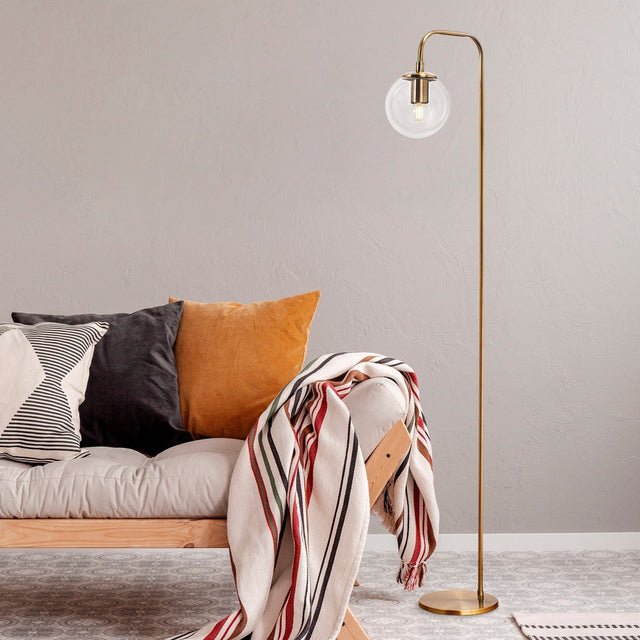 Floor lamps - Floor lamp Bronze-colored Clear Glass Brim - Dimehouse