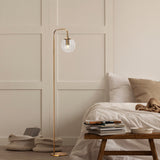 Floor lamps - Floor lamp Bronze-colored Clear Glass Brim - Dimehouse