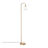 Floor Lamps - Floor Lamp Bronze Beige Glass Brim - Dimehouse