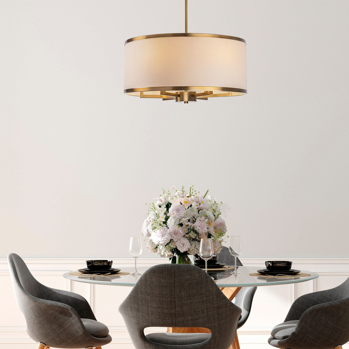 Hanging lamps - Hanging lamp 1 - light Bronze-colored Dust Frost - Dimehouse