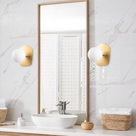 Wall lamps - Wall lamp 1 - light Gold Glass Axel - Dimehouse