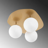 Ceiling lamps - Ceiling lamp 3 - lights Gold Glass Axel - Dimehouse