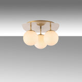 Ceiling lamps - Ceiling lamp 3 - lights Gold Glass Axel - Dimehouse