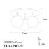 Ceiling lamps - Ceiling lamp 3 - lights Gold Glass Axel - Dimehouse