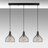 Hanging lamps - Hanging lamp 3 - lights Black Metal Vine - Dimehouse