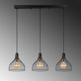 Hanging lamps - Hanging lamp 3 - lights Black Metal Vine - Dimehouse