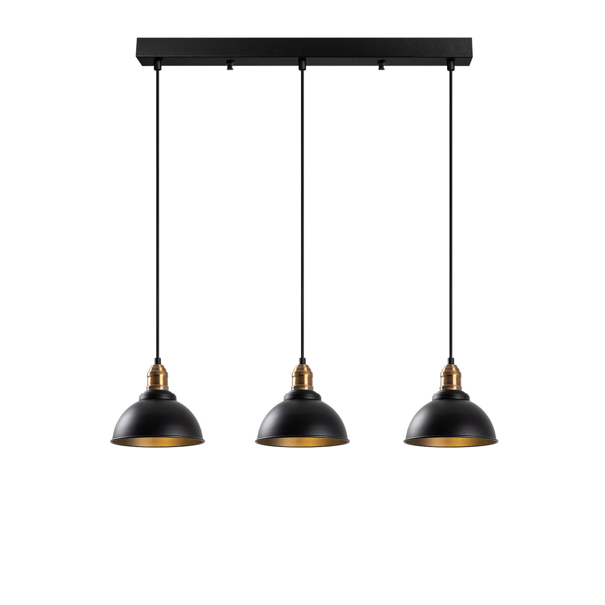 Hanging lamps - Hanging lamp 3 - lights Black Metal Lynx - Dimehouse