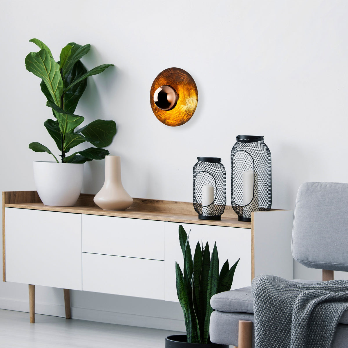 Wall lamps - Wall lamp Copper-colored 38 cm Metal Elevate - Dimehouse