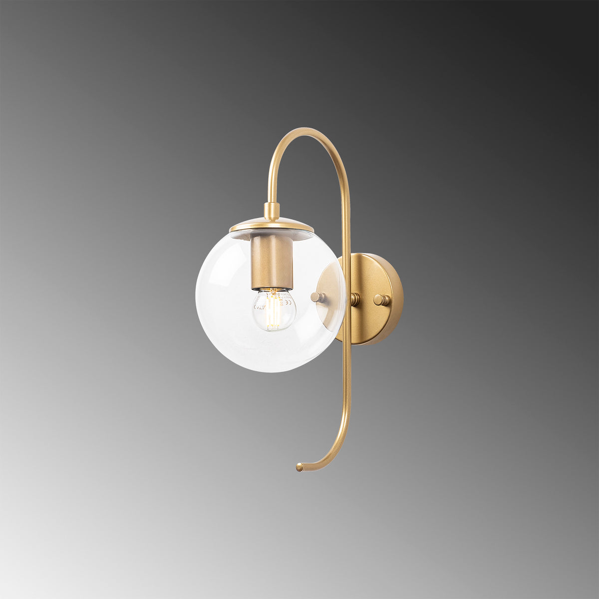 Wall lamps - Wall lamp Gold Clear Glass Lucent - Dimehouse