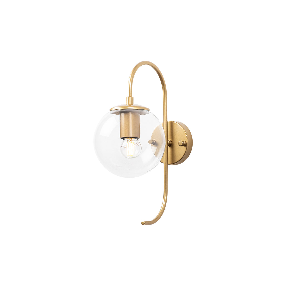 Wall lamps - Wall lamp Gold Clear Glass Lucent - Dimehouse