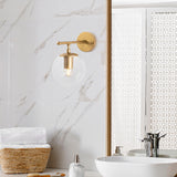 Wall lamps - Wall lamp Gold Clear Glass Obsidian - Dimehouse