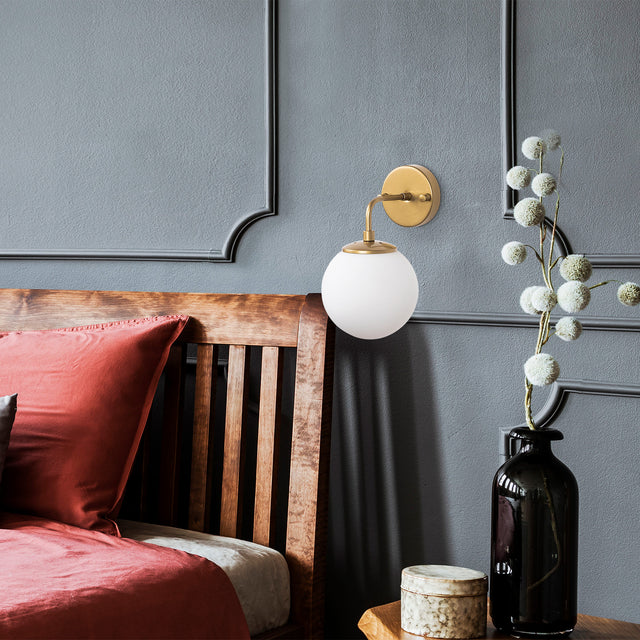 Wall lamps - Wall lamp Gold Glass Elio - Dimehouse