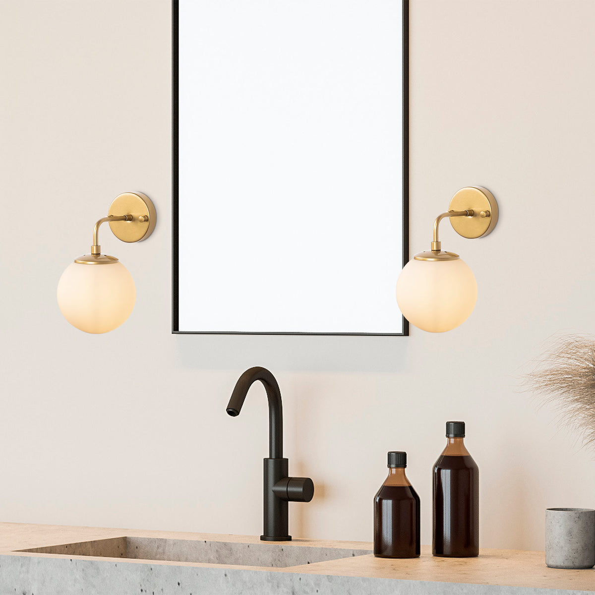 Wall lamps - Wall lamp Gold Glass Elio - Dimehouse