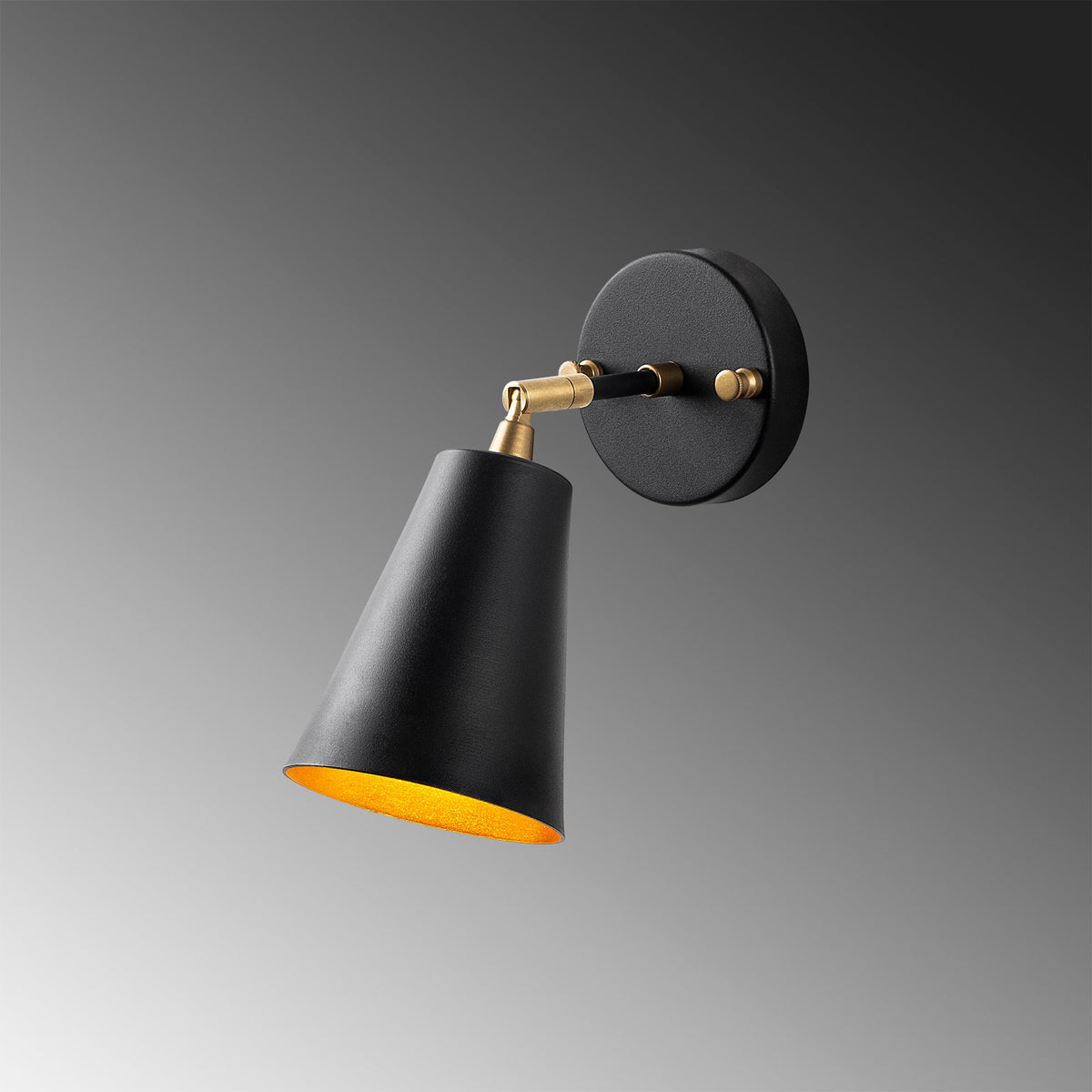 Wall lamps - Wall lamp Black Gold Glass Glacier - Dimehouse
