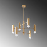 Hanging lamps - Hanging lamp 6 - lights Gold Metal Arctic - Dimehouse