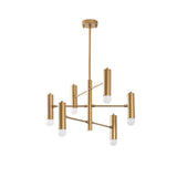 Hanging lamps - Hanging lamp 6 - lights Gold Metal Arctic - Dimehouse
