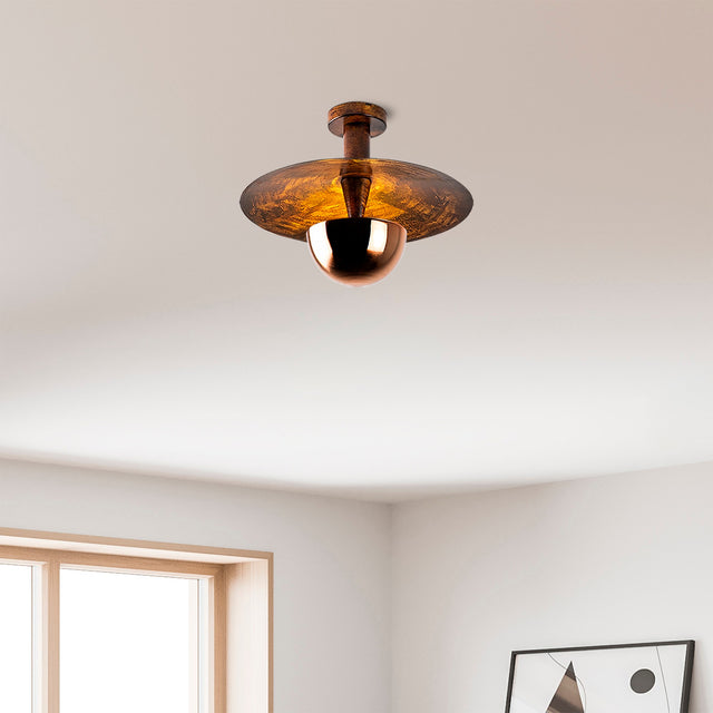 Ceiling lamps - Ceiling lamp 38 cm Copper-colored Metal Elevate - Dimehouse